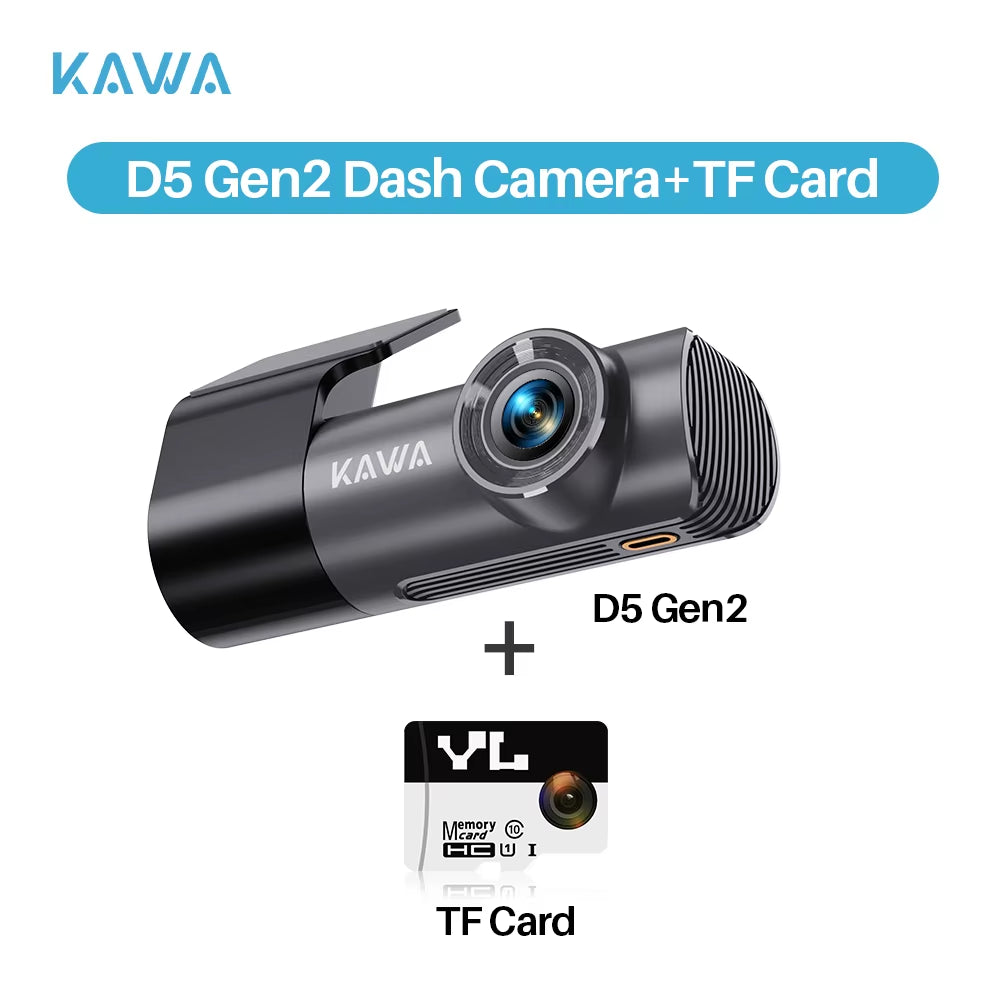 2K Dash Camera for Car DVR Dash Cam in the Car  D5 Video Recorder Emergency Voice Control Wifi APP Monitor WDR Dashcam