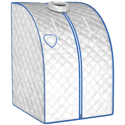 Cabine De Sauna Portable Pliable 3L Avec Télécommande 9 Options De Minuterie Fonction De Vaporisation Puissance 1000 W Noir/Gris/Argent