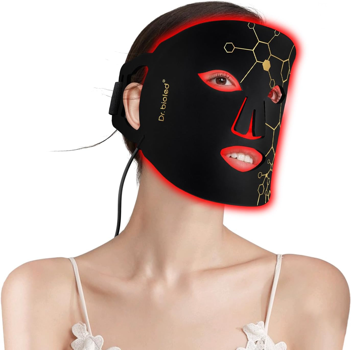 Masque LED Visage Luminothérapie, 7 Couleur Masque Luminothérapie Visage, Raffermissant Rajeunissant Anti-Âge Pour Les Cicatrices D'Acné