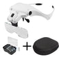 Magnifying Glasses Reading Illuminated Magnifier 1.0X 1.5X 2.0X 2.5X 3.5X 2 Lights Adjustable Head Illuminated Loupe Magnifier