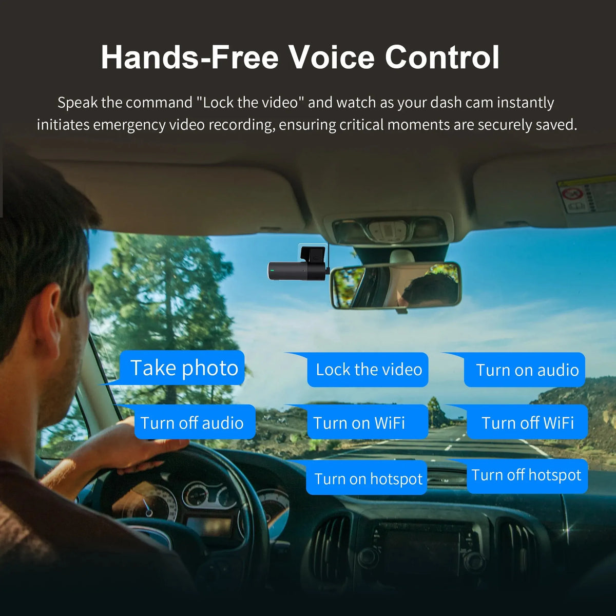 2K Dash Camera for Car DVR Dash Cam in the Car  D5 Video Recorder Emergency Voice Control Wifi APP Monitor WDR Dashcam
