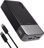 Batterie Externe 65W 20000Mah Power Bank USB C In&Out Chargeur Portable Charge Rapide Compatible Avec Macbook Iphone 17 16 15 14 Galaxy S24 Smartphone Ordinateur Portable Tablette