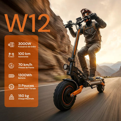 Iscooter W12 3000W Trottinette Électrique Tout-Terrain
