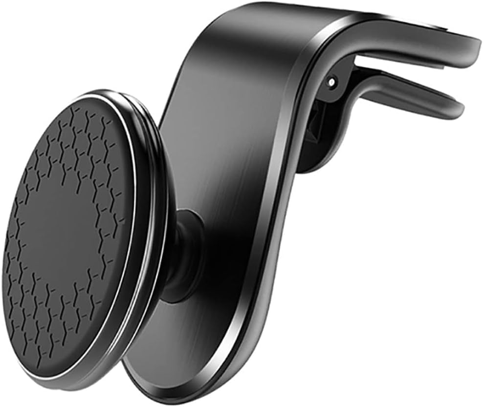 Support Telephone Voiture Magnetique,Support Voiture Auto Universel Rotation 360° Aimant Telephone Voiture Et Un Bouton De Libération Pour Smartphones Et GPS 4.7-6.7 Pouces - Noir