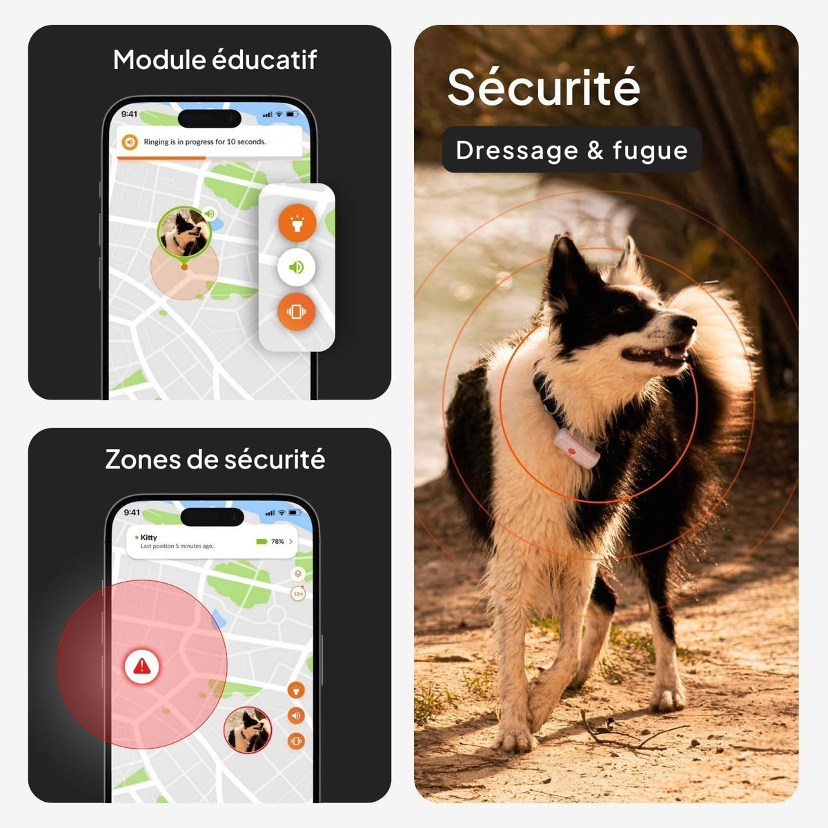 Chien XS - Mini Traceur GPS Pour Chien | Suivi En Temps Réel | Etanche | plus Petit Modèle Du Marché | Abonnement Requis | Garantie À Vie