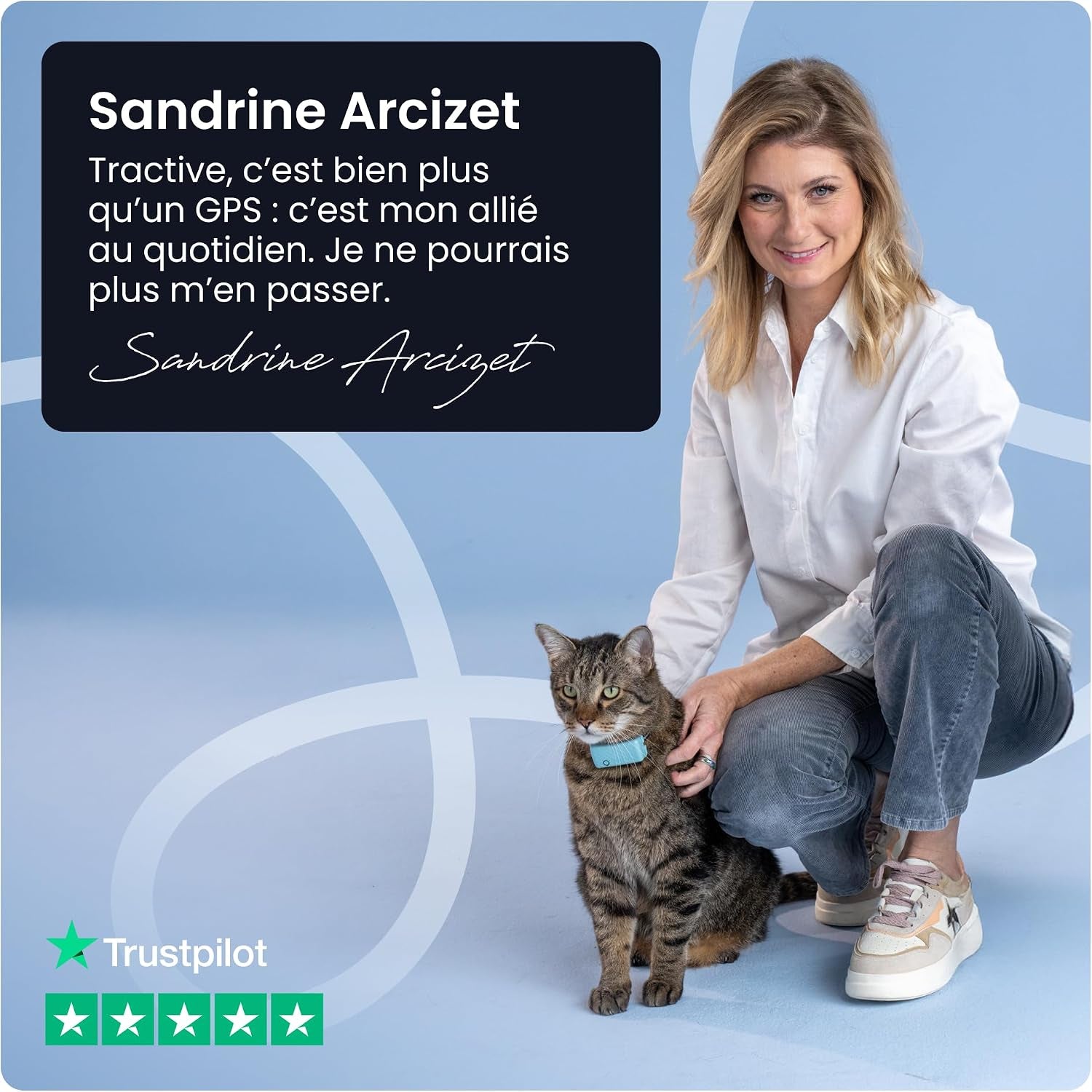 – Collier GPS Chat Connecté Mini | N° 1 Des GPS Pour Chats | Localisation GPS En Direct | Historique De Localisation Et Fonction Territoire | Collier De Sécurité Inclus (Bleu Foncé)