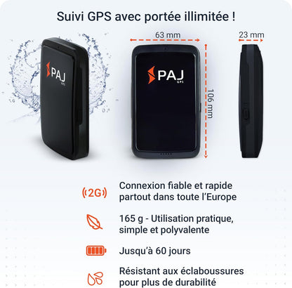 Allround Finder – Traceur GPS Voiture, Moto, Objets, Personnes Âgées Et Enfants– Tracker GPS En Temps Réel– Autonomie De 20 À 60 Jours (Mode Veille)