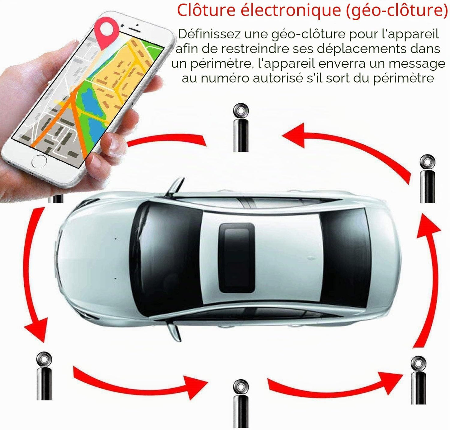 Traceur GPS Voiture Tracker 5 Mois En Veille Plusieurs Alarmes Intelligentes Étanche Avec Aimant Antivol APP Aucun Abonnement Requis 6 Mois Historique De Navigation Adapté Aux GPS Poids Lourds TK905B
