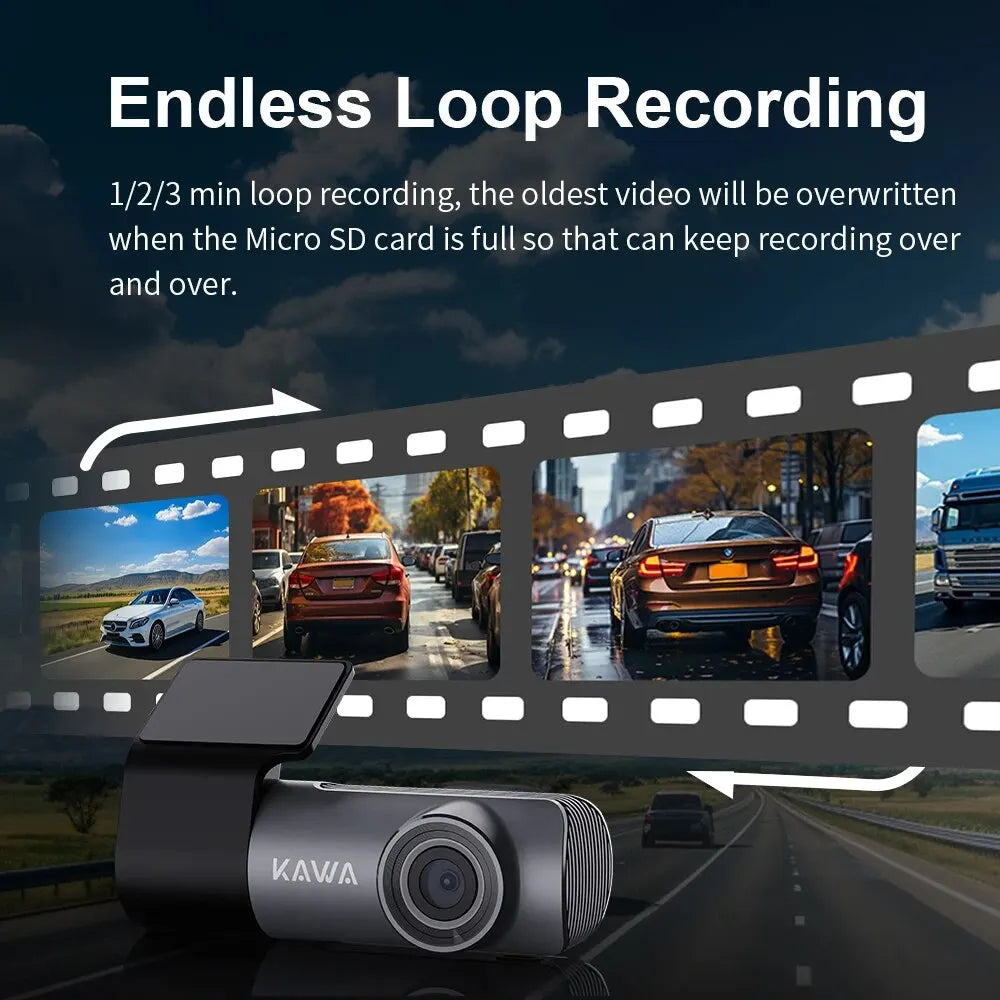 2K Dash Camera for Car DVR Dash Cam in the Car  D5 Video Recorder Emergency Voice Control Wifi APP Monitor WDR Dashcam