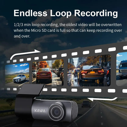 2K Dash Camera for Car DVR Dash Cam in the Car  D5 Video Recorder Emergency Voice Control Wifi APP Monitor WDR Dashcam