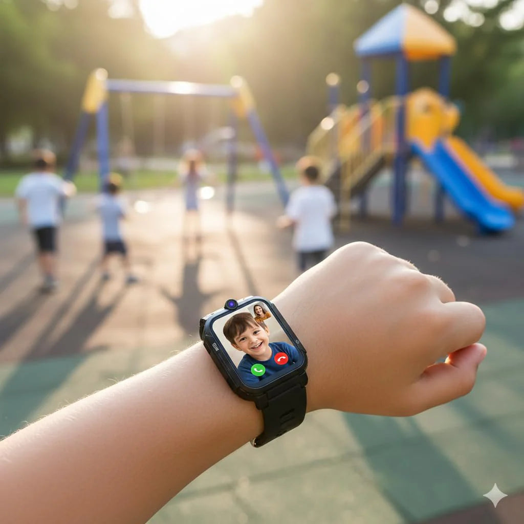 4G Android Kids Smartwatch with SIM Card, GPS + Wifi + LBS Tracker, Waterproof IP67, SOS Emergency Button, HD Video Call, Voice Chat, SMS, School Mode, Remote Monitoring, Camera, Music Player, Multiple Languages, Parental Control, Children'S Smartwatch