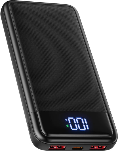 Batterie Externe 13800Mah, Slimmest 22.5W Power Bank,Batterie Portable USB C (Entrée/Sortie) PD3.0 QC4.0 Charge Rapide Chargeur Portable Avec Affichage LCD Compatible Iphone Etc.