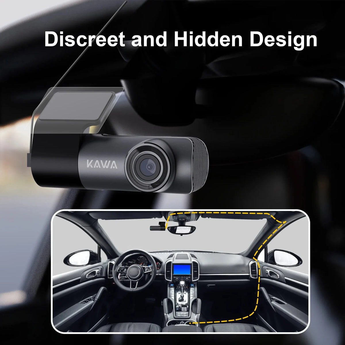 2K Dash Camera for Car DVR Dash Cam in the Car  D5 Video Recorder Emergency Voice Control Wifi APP Monitor WDR Dashcam