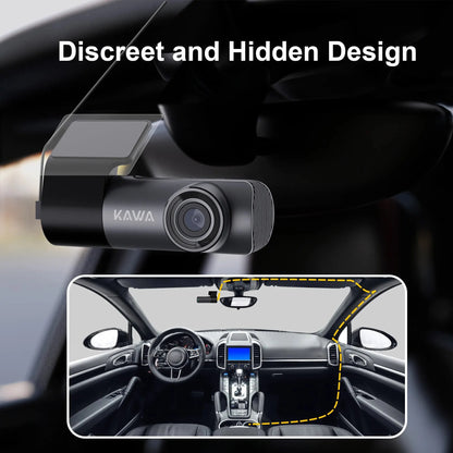 2K Dash Camera for Car DVR Dash Cam in the Car  D5 Video Recorder Emergency Voice Control Wifi APP Monitor WDR Dashcam