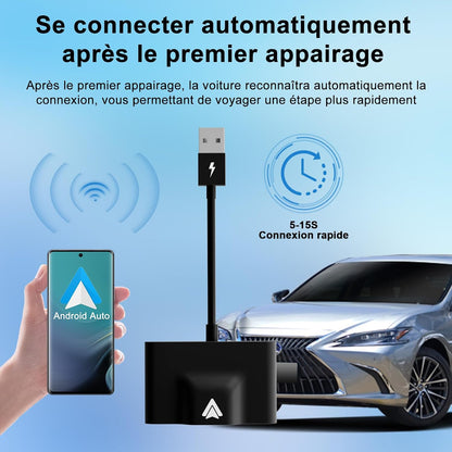 Adapter Android Sans Fil Pour Auto - Brancher & Jouer, Convertir Android Auto Filaire En Sans Fil