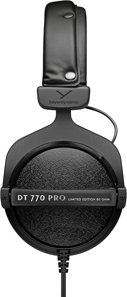 DT 770 Pro 80 Ohm Noir Édition Limitée Fermée, Câblée Pour L'Enregistrement Et Le Monitoring Professionnels