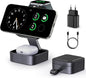 3-En-1 Station De Recharge Pour Apple, Magnétique Pliable Rapide Chargeur De Voyage Compatible Mag-Safe Pour Iphone 17E/17/16/15/14/13/12/Air Série, Apple Watch & Air-Pods Pro/4/3/2