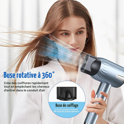 Sèche-Cheveux Ionique Professionnel 2300W, 3 Réglages De Chaleur, Pour La Maison, Le Salon Et Les Voyages - Avec Accessoires