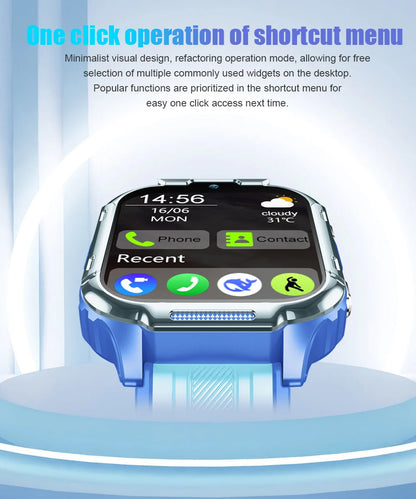 D55 Kids Smartwatch Android with GPS Tracker SIM Card Child Smart Watch for Calling, Location Tracking Safety Monitoring Smartwatch for Boys and Girls