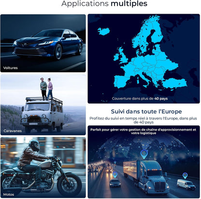 Salind 11 2G - Traceur GPS Avec Aimant Pour Voitures, Véhicules Et Machines - Suivi En Temps Réel, Historique Des Trajets Et Alertes De Sécurité - Jusqu’À 90 Jours D’Autonomie