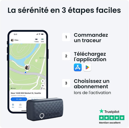 – Collier GPS Chat Connecté Mini | N° 1 Des GPS Pour Chats | Localisation GPS En Direct | Historique De Localisation Et Fonction Territoire | Collier De Sécurité Inclus (Bleu Foncé)
