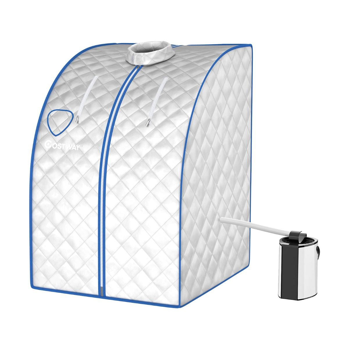 Cabine De Sauna Portable Pliable 3L Avec Télécommande 9 Options De Minuterie Fonction De Vaporisation Puissance 1000 W Noir/Gris/Argent