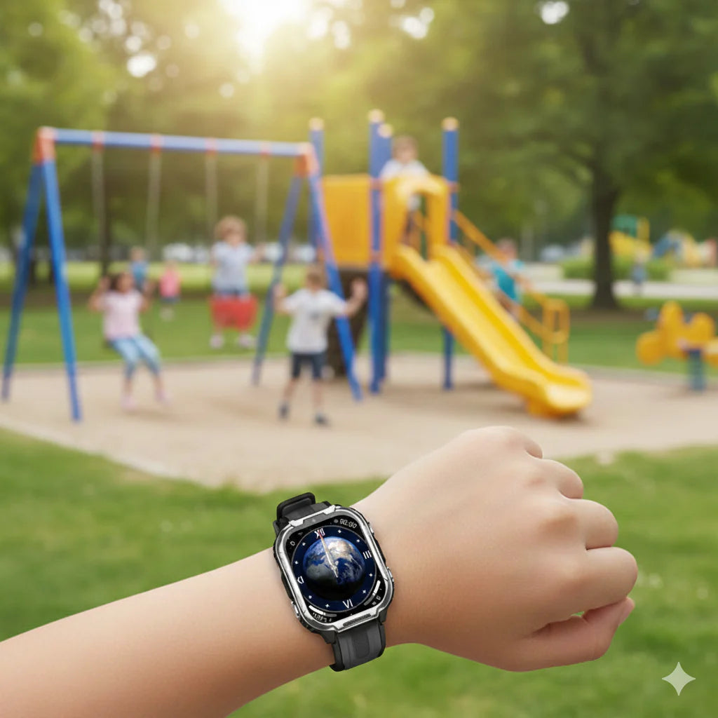 D55 Kids Smartwatch Android with GPS Tracker SIM Card Child Smart Watch for Calling, Location Tracking Safety Monitoring Smartwatch for Boys and Girls