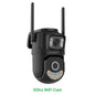 External Wifi PTZ Camera Dual Lens 2.4Ghz&5Ghz Wifi Outdoor IP Camera Auto Tracking Security Protection CCTV Surveillance Icsee