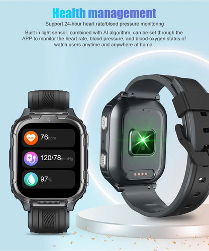 D55 Kids Smartwatch Android with GPS Tracker SIM Card Child Smart Watch for Calling, Location Tracking Safety Monitoring Smartwatch for Boys and Girls