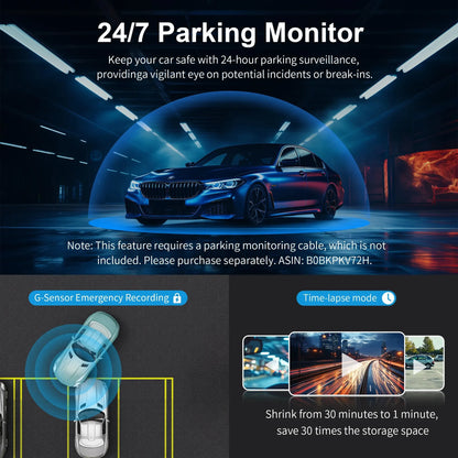 2K Dash Camera for Car DVR Dash Cam in the Car  D5 Video Recorder Emergency Voice Control Wifi APP Monitor WDR Dashcam
