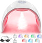 Masque Luminothérapie Visage, 7 Couleurs Led Visage Avec Infrarouge | Amovible Masque Facial LED Avec Fonction Spray, 170 Perles LED, Fonction De Circulation Pour Femme Anti-Âge Rajeunissement