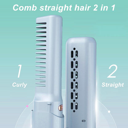 Peigne À Lisser Les Cheveux, 3 Températures Réglables Brosse À Lisser Les Cheveux Sans Fil Rechargeable, Brosse Lissante Portative Pour Femmes, Outil Peigne Coiffure À Sertir